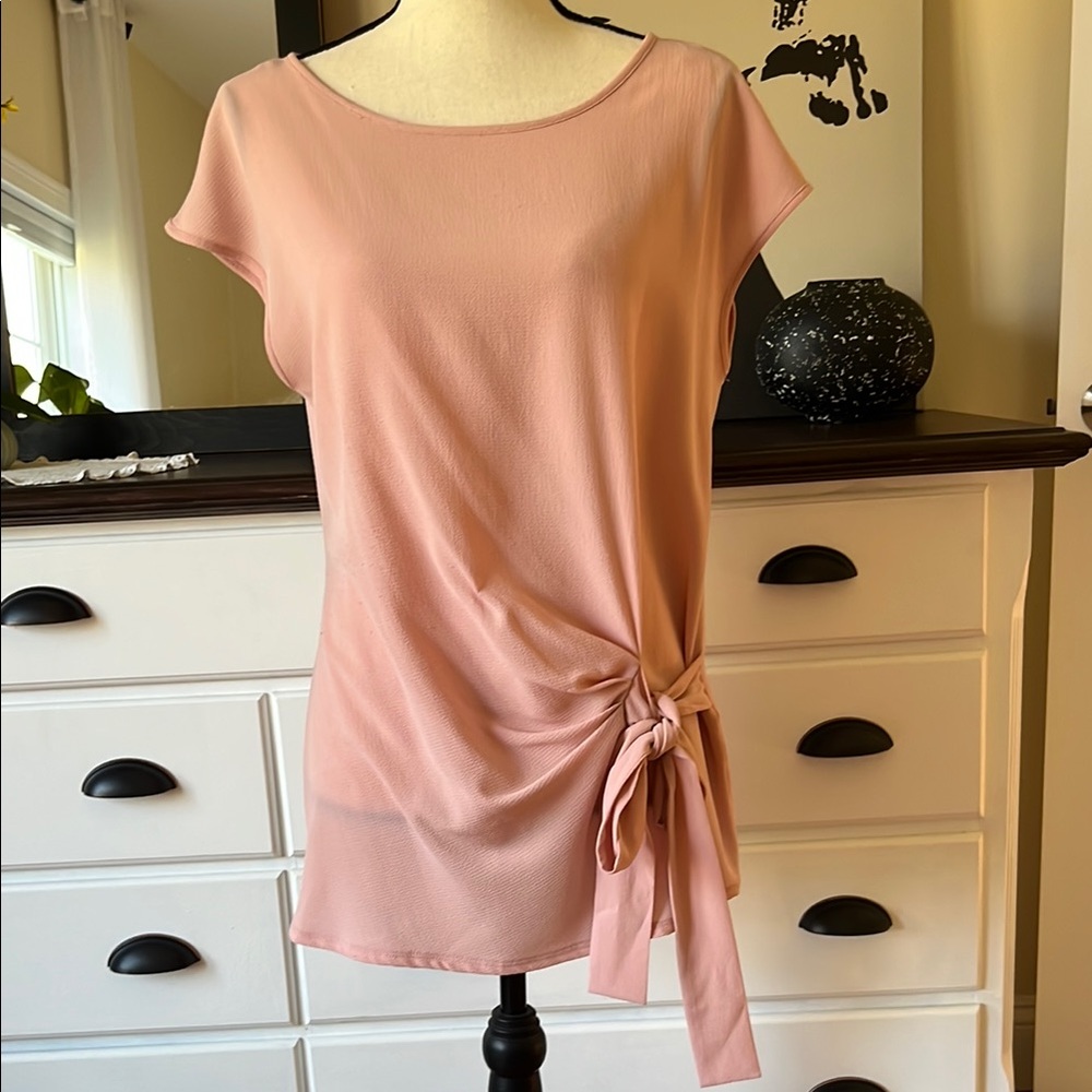 Elegant Pink Women's Top with Side tie Vince Camino large